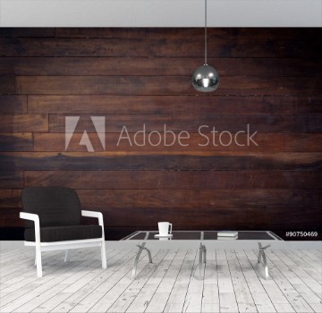 Picture of Timber wood brown wall plank panel texture background